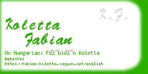 koletta fabian business card